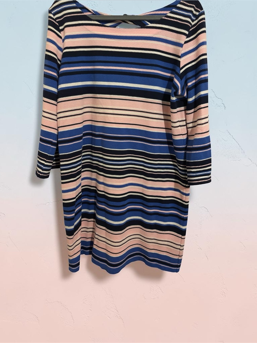 Lilly Pulitzer Blue, Pink & Black Striped Knit Dress